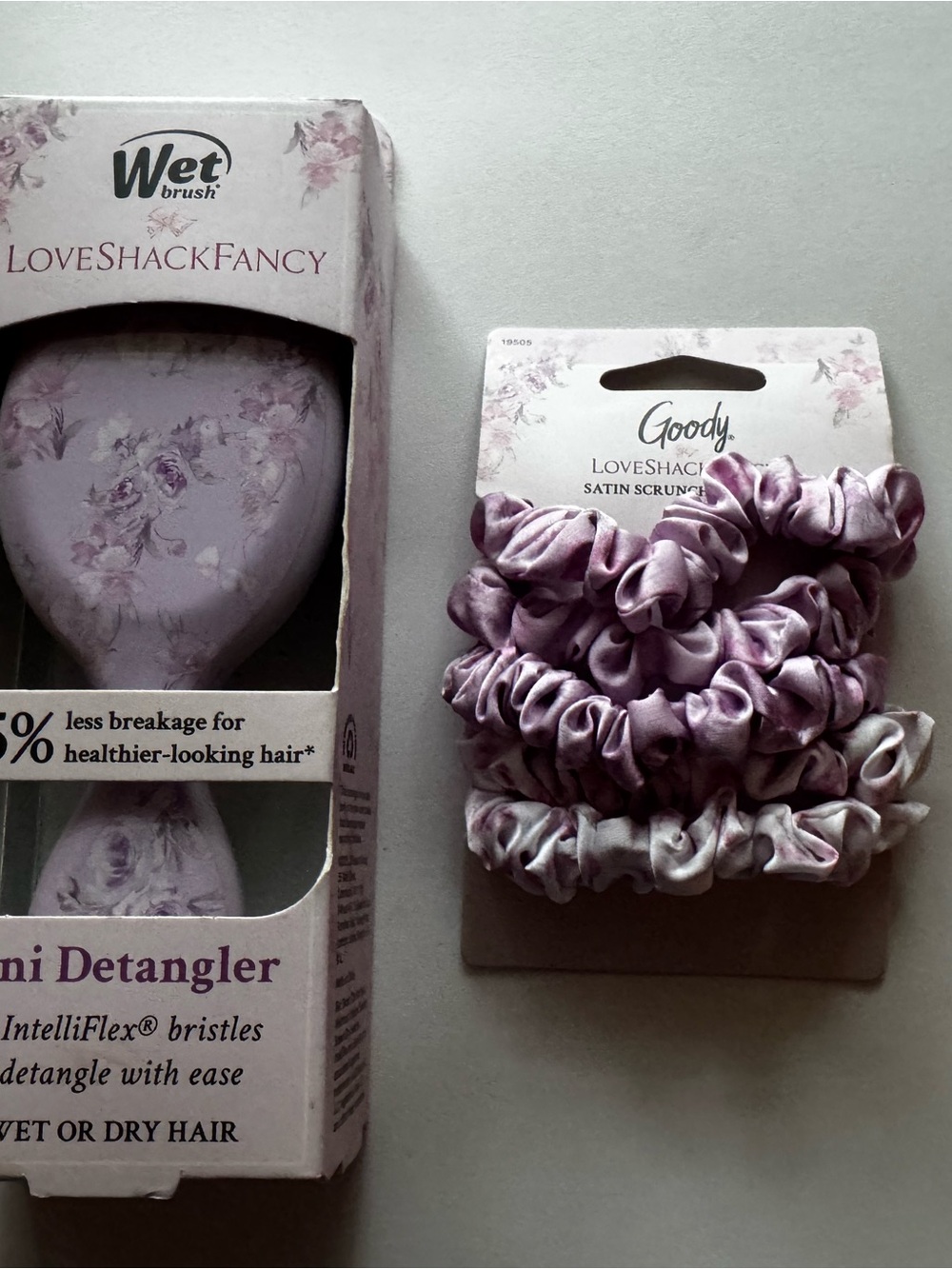 LoveShackFancy Wet Brush and Satin Scrunchies